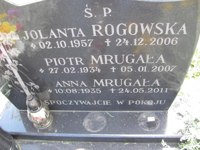 Anna Mrugała 1935 Wałbrzych - Grobonet - Wyszukiwarka osób pochowanych