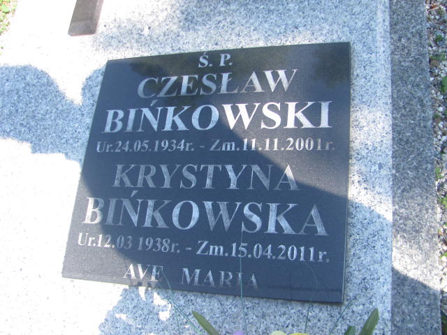 Czesław Bińkowski 1934 Wałbrzych - Grobonet - Wyszukiwarka osób pochowanych