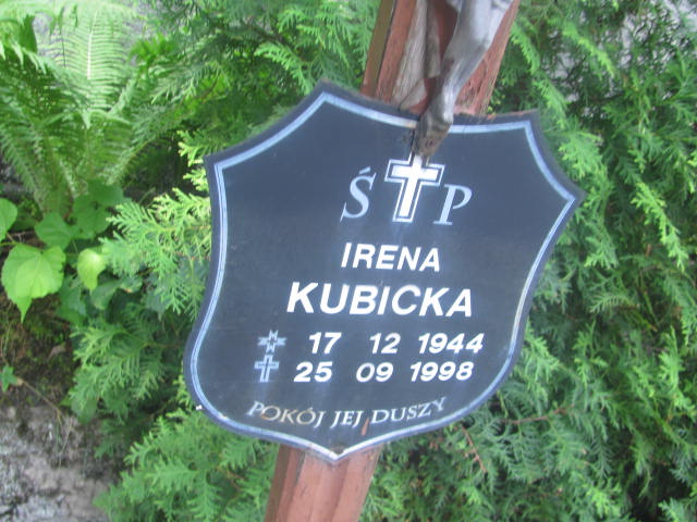 Irena Kubicka 1944 Wałbrzych - Grobonet - Wyszukiwarka osób pochowanych