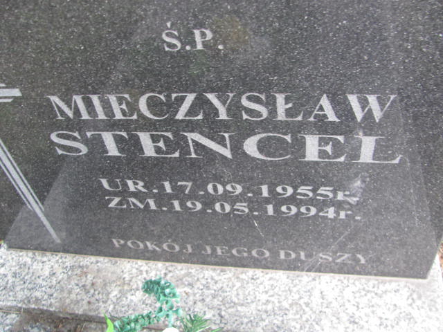 Mieczysław Stencel 1955 Wałbrzych - Grobonet - Wyszukiwarka osób pochowanych