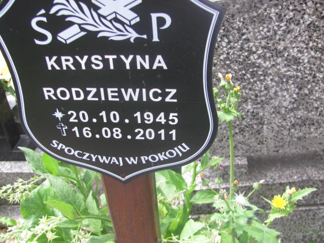 Krystyna Rodziewicz 1945 Wałbrzych - Grobonet - Wyszukiwarka osób pochowanych