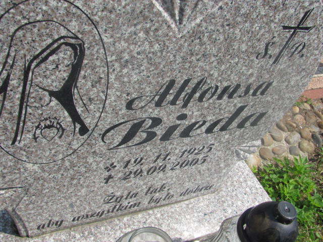 Alfonsa Bieda 1925 Wałbrzych - Grobonet - Wyszukiwarka osób pochowanych