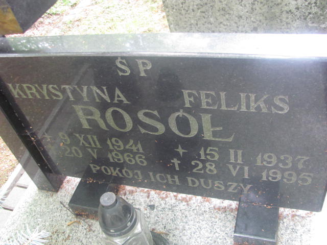 Krystyna Rosół 1941 Wałbrzych - Grobonet - Wyszukiwarka osób pochowanych