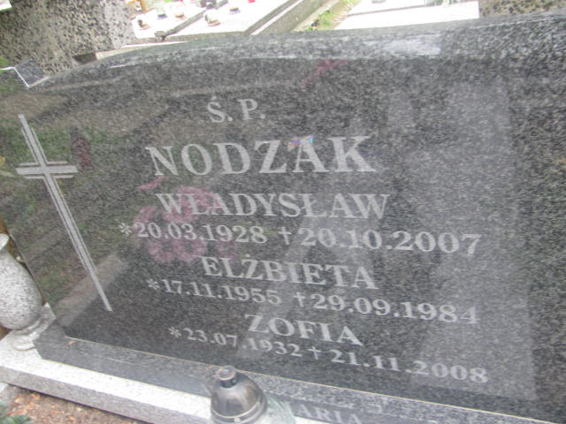 Zofia Nodzak 1932 Wałbrzych - Grobonet - Wyszukiwarka osób pochowanych